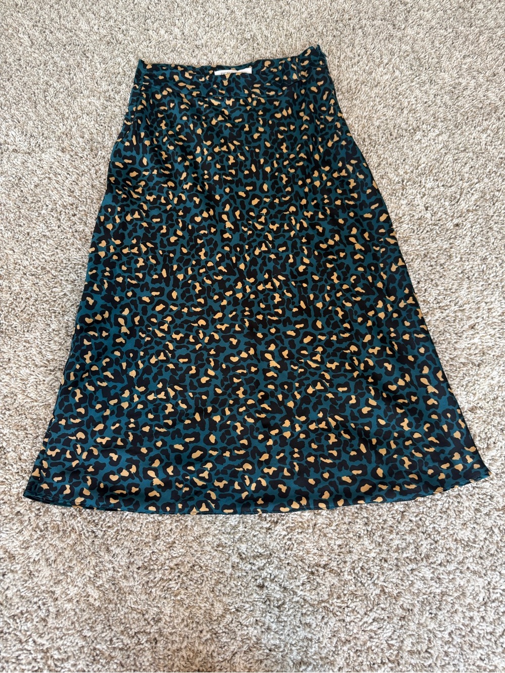 Teal and Black Animal Print Skirt Size 0